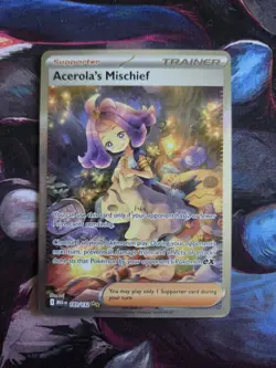 Acerola’s Mischief 183/132 Secret Rare ME01 Mega Evolution Pokemon Card NM - Image 1