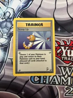 (HPL) Pokemon SCOOP UP Card (BASE SET 2) 107/130 Non-Holo RARE Trainer VLP - Image 1