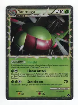 YANMEGA PRIME 98/102 Ultra Rare Holo HGSS Triumphant Pokemon Card - (303406) - Image 2