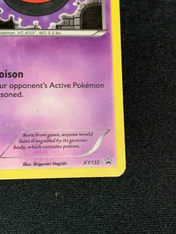C293 POKEMON TCG GASTLY XY132 HOLO DMG CARD BLACK STAR PROMO DAMAGED - Image 5