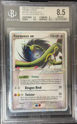 Pokemon 2002-07 USA Promo Cards 39 Rayquaza Ex H Ex Collectors Tin 3 BGS 8.5 - Image 1