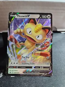 Meowth V - Black Star Promo SWSH 004 Pokemon Card NM - Image 1
