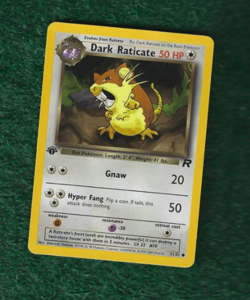 DARK RATICATE - 1ST EDITION - 2000 POKEMON TEAM ROCKET CARD # 51/82 - COMMON - Image 1