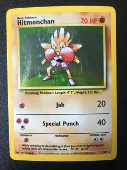 Base Set 9 holo/rare Pokemon cards Hitmonchan Machamp Magneton Ninetales Zapdos - Image 2