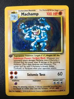 Base Set 9 holo/rare Pokemon cards Hitmonchan Machamp Magneton Ninetales Zapdos - Image 4