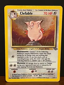 Clefable 1/64 Holo Rare - Pokemon TCG Jungle Set - Vintage WOTC Card - Image 1