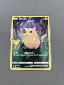 PIKACHU 005/025 Full Art Holo Rare Celebrations 25th Anniversary Pokemon Card NM - Image 1