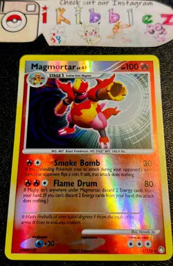 Magmortar 12/123 LP Reverse Holo Vortex Art Mysterious Treasures Pokemon Card! - Image 1