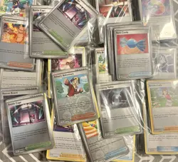 Pokemon TCG Bulk Lot of 100 Trainer Cards &24 Holo/Reverse Cards - Image 1