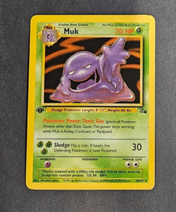 1st Edition Muk 28/62 Fossil Non Holo Rare 1999 WOTC Pokemon TCG Card Near Mint - Image 4