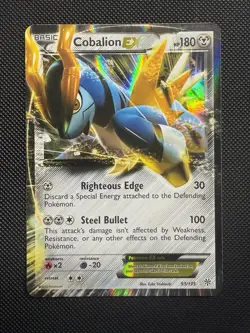 Cobalion EX 93/135 - Plasma Storm (PLS) - MID ERA Pokemon Card - Image 1