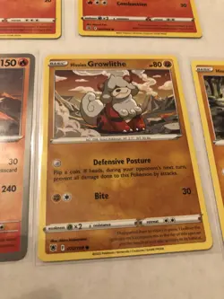 Lot Of 7 Growlithe and Arcanine Pokemon Cards - Image 4