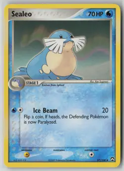 Sealeo 37/108 Pokemon TCG Power Keepers Uncommon Card Moderately Played (MP) 1 - Image 1