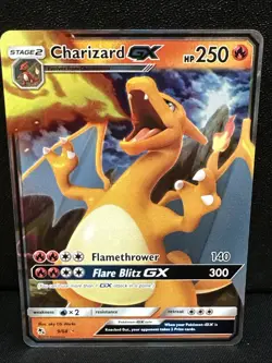 Pokemon TCG Charizard GX Hidden Fates Holo Ultra Rare Card 9/68 NM Condition - Image 1