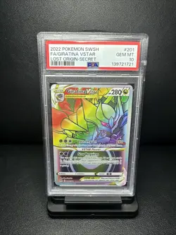 Pokemon TCG Giratina VSTAR Holo Secret Rare Card 201/196 Lost Origin - Image 1