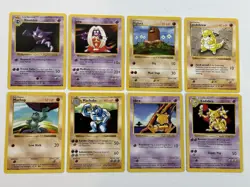 Shadowless Base Set Pokemon Lot 8 Cards - Image 1