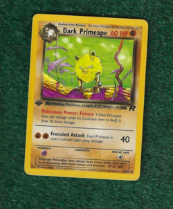 DARK PRIMEAPE - 1ST EDITION - 2000 POKEMON TEAM ROCKET CARD # 43/82 - UNCOMMON - Image 1