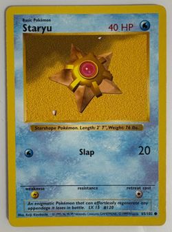 Staryu 65/102 Common Base Set (Shadowless) Pokemon Card - Image 1
