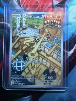 Pokemon TCG Timburr 183/167 Illustration Rare Holo Twilight Masquerade Card - Image 1