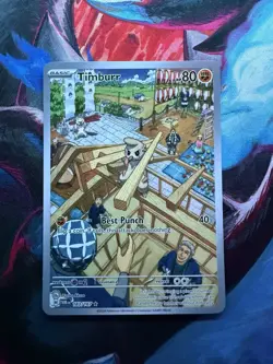 Pokemon TCG Timburr 183/167 Illustration Rare Holo Twilight Masquerade Card - Image 3