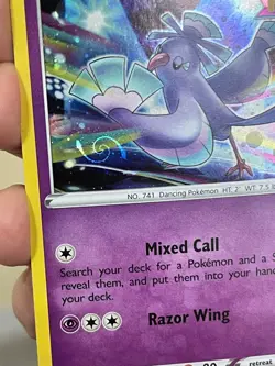 POKEMON ORICORIO SWSH210 PROMO BLACK STAR COSMOS HOLOFOIL WITH HD SWIRL NM CARD - Image 4