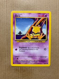 Abra 43/102 Base Set - Common Pokemon Card - NM/Mint - Image 1