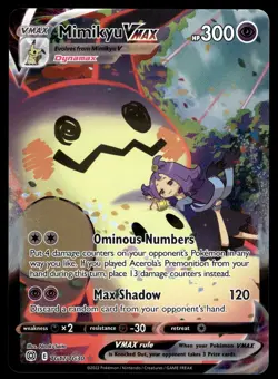 Mimikyu VMAX TG17/TG30 SWSH09: Brilliant Stars Trainer Gallery Pokemon - Image 1