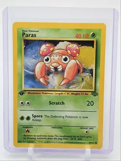 PARAS 1999 POKEMON ORIGINAL JUNGLE 1ST EDITION COMMON 59/64 Q4490 - Image 1