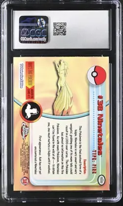 Pokemon 2000 Ninetales Chrome Series 1 38 CGC 10 - Image 2