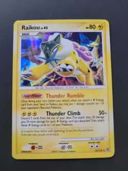 2007 Pokemon TCG DP Secret Wonders Raikou Cracked Ice Holo Promo 16/132 LP - Image 1