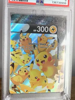 2021 POKEMON SWSH BLACK STAR PROMO CELEBRATIONS COLL #140 PIKACHU V-UNION PSA 9 - Image 3