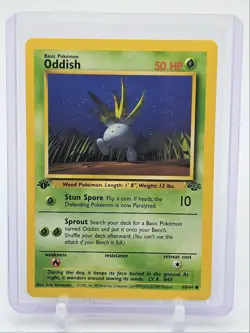 ODDISH 1999 POKEMON ORIGINAL JUNGLE 1ST EDITION COMMON 58/64 Q4490 - Image 1