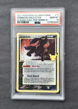 Pokemon Celebrations Classic Collection - Umbreon Gold Star #17 - PSA GEM MT 10 - Image 1