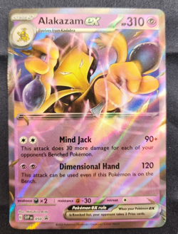 Pokemon TCG 151 Error No Star Pattern - Alakazam ex 050 Black Star Promo - Image 3