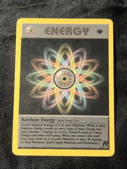 Rainbow Energy 80/82 Team Rocket 1st Edition Rare Pokemon - Image 1