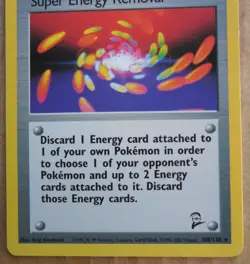 Super Energy Removal 108/130 Rare Non-Holo Base 2 Set Pokemon Trainer NM/LP - Image 3
