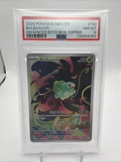 2025 Pokemon TCG Mega Evolution - Bulbasaur Enhanced Promo - PSA 8 - Image 1