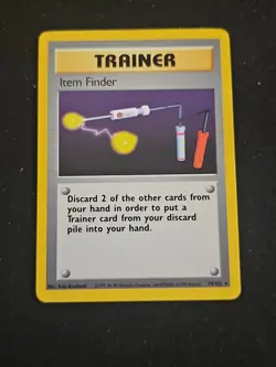 1999 Pokemon TCG Trainer Item Finder Base Set 74/102 Rare Regular Unlimited - Image 1