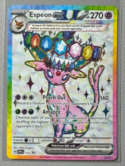 Pokemon Prismatic Evolutions Espeon ex 175 SVP175 Figure Collection Promo 17 - Image 1