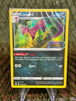 *STAMPED* Pokemon TCG: Brilliant Stars ~ LIEPARD DECK SWSH187 PROMO SEALED - Image 1