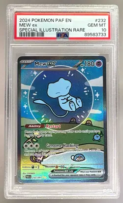 89583733 Mew ex 2024 Pokemon Scarlet Violet Paldean Fates PAF EN #232 SIR PSA 10 - Image 1