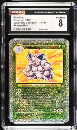 POKEMON CGC 8 Nidoking 31/110 2002 Legendary Collection Rare Reverse Holo *4061 - Image 1
