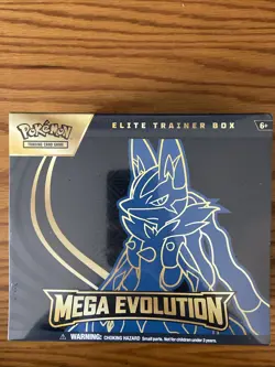 Pokemon TCG Mega Evolutions ETB Lucario Design Factory Sealed (Contains 9 Packs) - Image 1