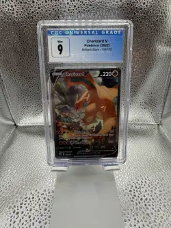 Pokemon TCG: CGC 9 Charizard V #154/172 - MINT - Brilliant Stars Alternate Art - Image 1