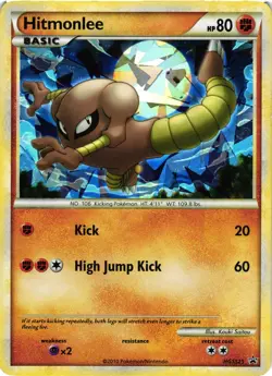 Pokemon TCG Hitmonlee HGSS25 Black Star Promo Cracked Ice Holo MP/HP - Image 1