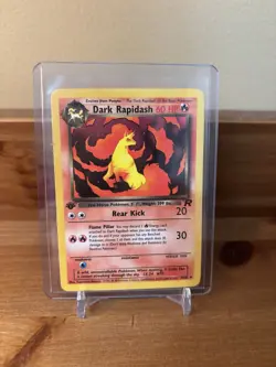 Dark Rapidash Team Rocket Uncommon MP Pokemon 44/82 1st Edition - Image 1