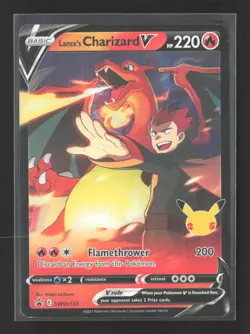 Pokemon 2021 Celebrations Lance's Charizard V #SWSH133 - Image 1