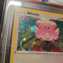 PSA 9 Pokemon 2022 Pokemon Go Blissey #052 Cosmos Holo Tin Promo 052/078 Swirls - Image 4
