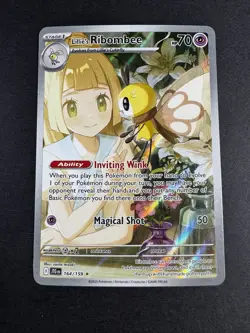 Pokemon TCG Lillie's Ribombee Holo, Journey Together Illustration, 164/159 NM - Image 1