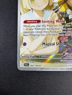Pokemon TCG Lillie's Ribombee Holo, Journey Together Illustration, 164/159 NM - Image 4